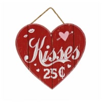 National Tree Company 11 Wall Sign “Kisses 25¢ Decoration, Valentine's Day Collection