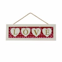 National Tree Company 16 'LOVE' Hanging Wall Decoration, Red, Valentine's Day Collection