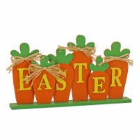 National Tree Company Easter Carrot Sign Table Decoration, Wooden Construction, Easter