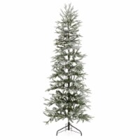 National Tree Company Snowy Montgomery 7 Ft Prelit Flocked Corner Christmas Tree