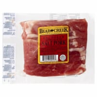 Bear Creek Uncooked Cured Sliced Salt Pork Perspective: Main
