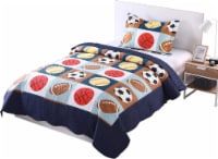 MarCielo Kids Football Soccer Quilt Bedspread Set For Teens Girls Boys