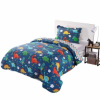 MarCielo Dinosaur Kids Cotton Quilt Bedspread Set