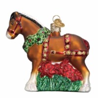 Old World Christmas Holiday Clydesdale Glass Ornament Horse Holiday Beer 12255