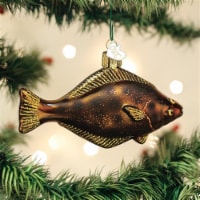Old World Christmas (#12584) Pacific Halibut Glass Blown Ornament
