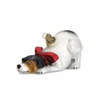Old World Christmas Norman Rockwell Signature Dog Blown Glass Holiday Tree Ornament