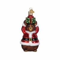Old World Christmas Bear Blown Glass Holiday Tree Ornament