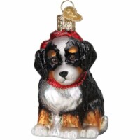 Old World Christmas Bernedoodle Puppy Blown Glass Holiday Ornament For Tree