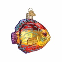 Old World Christmas Discus Fish Blown Glass Holiday Ornament For Tree