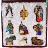Old World Christmas Nativity Collection Glass Mary Joseph Baby Jesus 14020