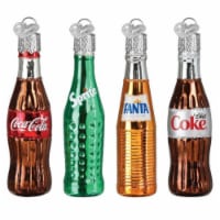 Old World Christmas Coca Cola Mini Beverage Set Glass Sprite Coke Fanta 14030