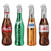 Old World Christmas Coca Cola Mini Beverage Set Glass Sprite Coke Fanta 14030