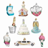 Old World Christmas Just Married Collection Wedding Cake Champagne Limo 16.50 Inch - 14034