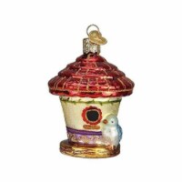 Old World Christmas Glass Blown Charming Birdhouse Ornament