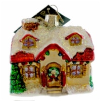 Old World Christmas Holiday Home Glass Ornament Cottage 20032