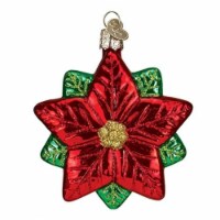 Old World Christmas Ornaments Poinsettia Star Glass Blown Ornaments for Christmas Tree