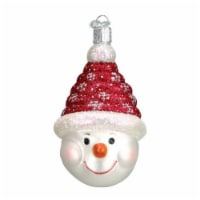 Old World Christmas 3.75in Candy Coil Snowman, Glass
