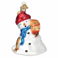 Old World Christmas 4.25 Inches Flamin' Hot Cheetos Snowman Glass Ornament Melting 24221