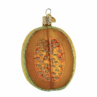 Old World Christmas Cantaloupe Glass Ornament Melon Fruit 28083