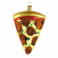 Old World Christmas 32047 Glass Blown Pizza Slice Ornament