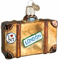 Old World Christmas Glass Blown Suitcase Ornament