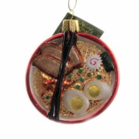 Old World Christmas Bowl Of Ramen Glass Ornament Eggs Chopsticks 32409