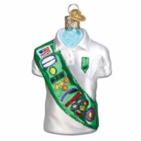 Old World Christmas Girl Scout Uniform Glass Cookies Badges Ornament 32449