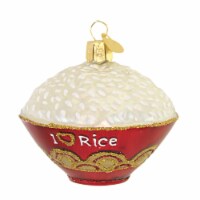 Old World Christmas Bowl Of Rice Glass Staple Food Meals 32511