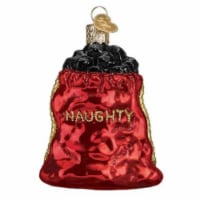 Old World Christmas BAG OF COAL Glass Naughty 36256.