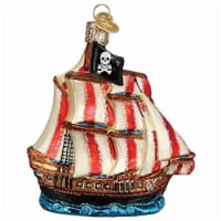 Old World Christmas 46089 Glass Blown Pirate Ship Ornament