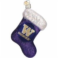 Old World Christmas Blown Glass Ornament for Tree, Washington Huskies Stocking