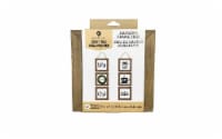 Hampton Art Wood Rustic Frame 6x6 Hanging Trio Wht Perspective: Main