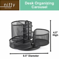 Nifty Desk and Office Organizing Carousel – Modern Black Powder Coated Finish