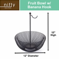 Nifty Banana Hook Mesh Fruit Bowl – Black Powder Coated Design