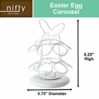 Nifty Easter Egg Carousel - White Powder Coat Finish, Decorative Egg Holder
