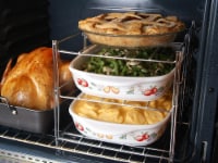 Nifty 3-Tier Oven Insert Rack and Roasting Pan – Non-Stick Chrome or Charcoal Material