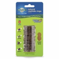 Petsafe 536312 Busy Buddy Rawhide Rings, Peanut Butter - Small