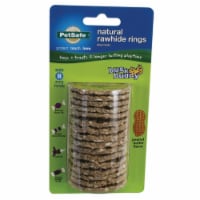 Petsafe 536314 Busy Buddy Rawhide Rings, Peanut Butter - Large