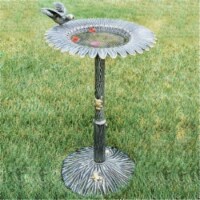 Oakland Living 5065-AP - Sunflower Bird Bath - Antique Pewter