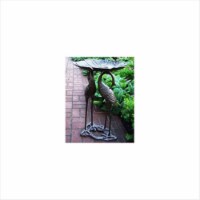 Oakland Living 5608-AB 2 Crane Lily Bird Bath - Antique Bronze