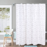 BLC Shower Curtain for Bathroom Printed Fabric Shower Curtains 72 x 72 Inches - Hexagon print