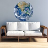3D Globe Wall Decal - Earth Vinyl Sticker, Planet Earth Wall Art - PAS26