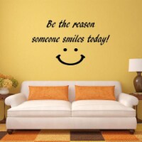 Be The Reason Someone Smiles Today Happy Face Quotes Wall Decal