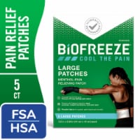 Biofreeze Menthol Back Knee Muscle Joint and Arthritis Pain Relief Large Patches Perspective: Main
