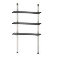 Keter 40 Inch All Weather Steel Reinforced Utility Storage Shed Shelf Kit, Black Perspective: Main