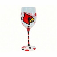 Jenkins JENKINS13285 12 oz. Wine Glass - Louisville Cardinals Perspective: Main