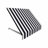 Awntech ER1030-US-4KW 4.38 ft. Dallas Retro Window & Entry Awning, Black & White - 16 x 30 in