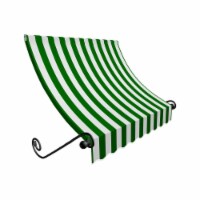 Awntech CH33-US-5FW 5.38 ft. Charleston Window & Entry Awning, Forest Green & White - 44 x 36