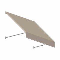 Awntech SANT33-US-6L 6.38 ft. Santa Fe Twisted Rope Arm Window & Entry Awning, Linen - 44 x 3