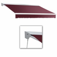 Awntech DM8-US-B 8 ft. Destin with Hood Manual Retractable Awning, Burgundy - 78 in.